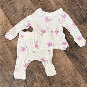 Carter's White and Pink Floral Kids Pajamas